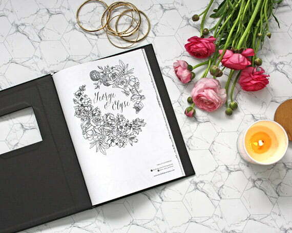Personalised Hard Cover Wedding Planner Book, Wedding Organiser