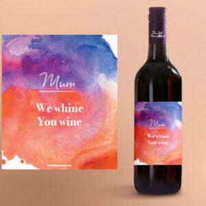 Printable wine labels, Mum wine label, last minute Mum gift, budget mum gift